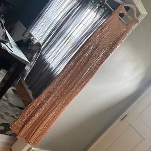 Sequin Evening Gown in Rose Gold - Brand Unspecified